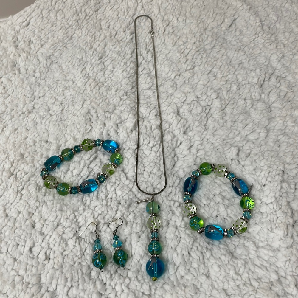 Kate and Macy Dolphin Jewelry Set